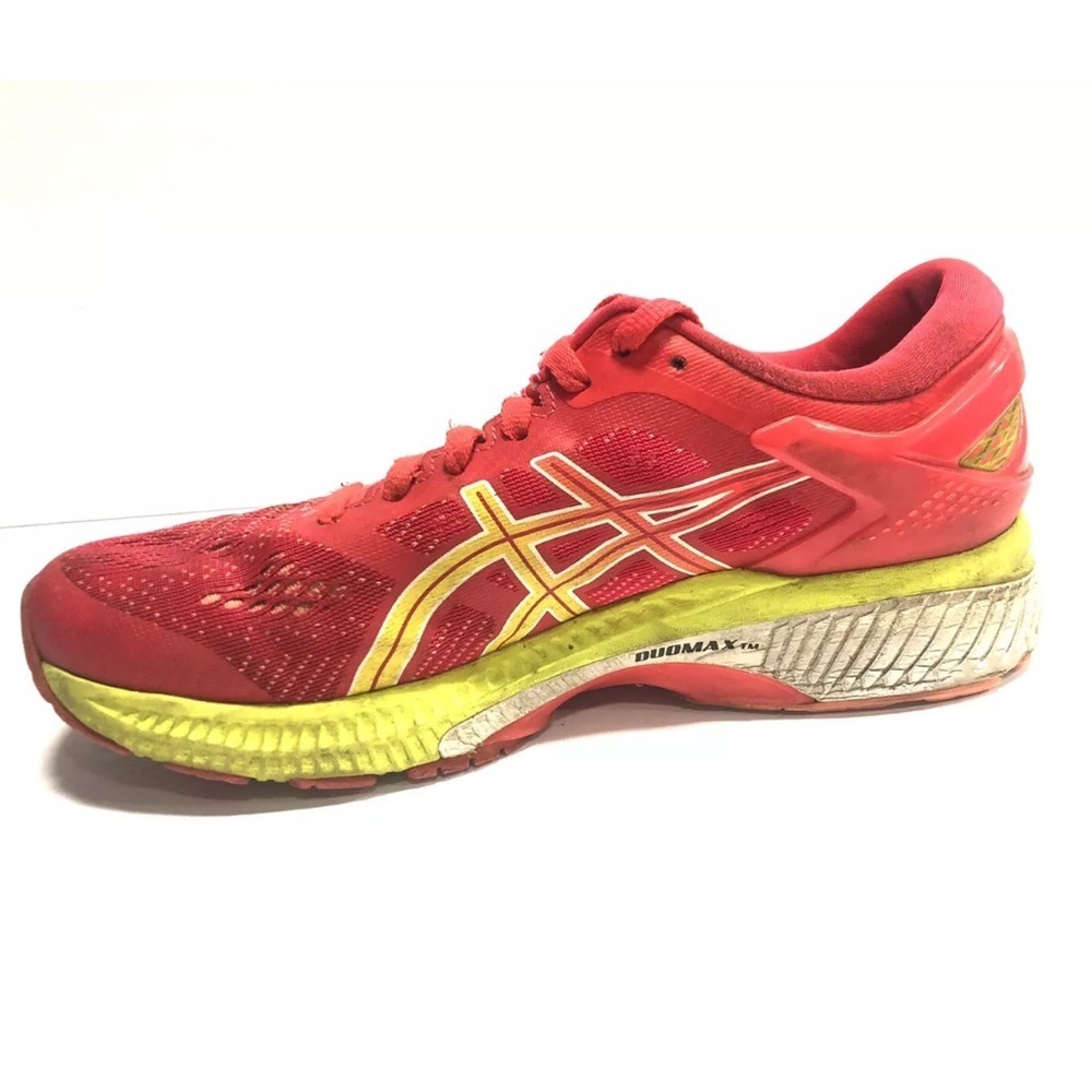 Asics Women’s Gel Kayano 26, Red/Yellow Sneakers, Size 7 M. - Picture 2 of 6